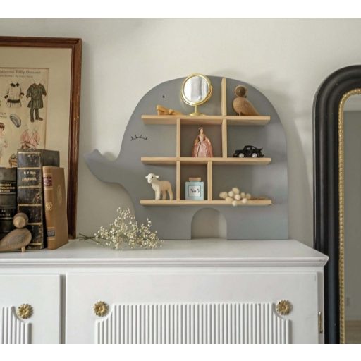 Elefánt Formájú Polc - Ezüstszürke - Jabadabado