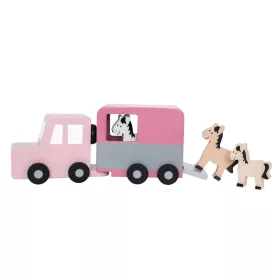 Fa Lószállító Autó - Pasztell Rózsaszín - Jabadabado