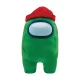 Among Us plüss figura 30 cm - zöld, beanie sapkás