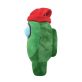 Among Us plüss figura 30 cm - zöld, beanie sapkás