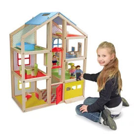 Melissa & Doug Emeletes fa babaház lifttel