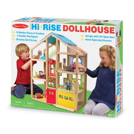 Melissa & Doug - Emeletes fa babaház lifttel