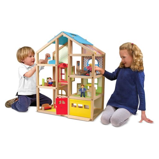 Melissa & Doug - Emeletes fa babaház lifttel