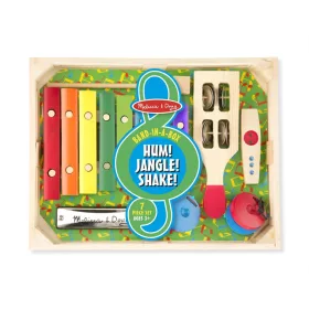   Melissa & Doug Hangszerek, Zenekar a dobozban, rázd-fújd-koppintsd