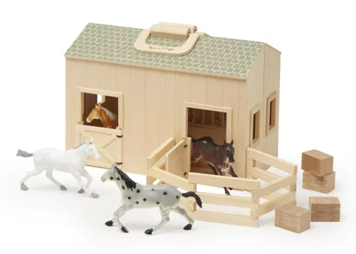 Melissa & Doug Szétnyitható fa istálló
