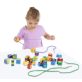   Melissa & Doug Fa készség fejlesztő, Fűzős gyöngyök dobozban