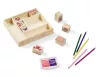 Melissa & Doug Fa nyomda készlet ceruzákkal, barátság