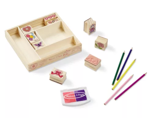 Melissa & Doug Fa nyomda készlet ceruzákkal, barátság