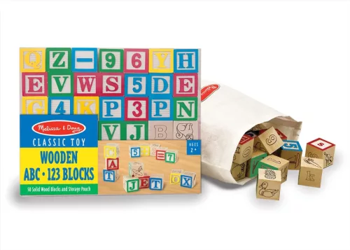 Melissa & Doug Fa készségfejlesztő játék, ABC és számok