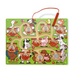   Melissa & Doug Fa készség fejlesztő, Mágneses számolós labirintus