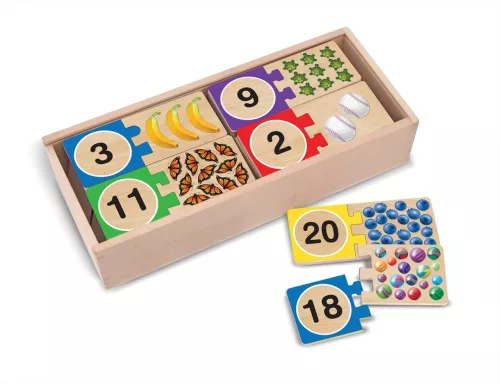 Melissa & Doug Fa készségfejlesztő játék, Számpárok