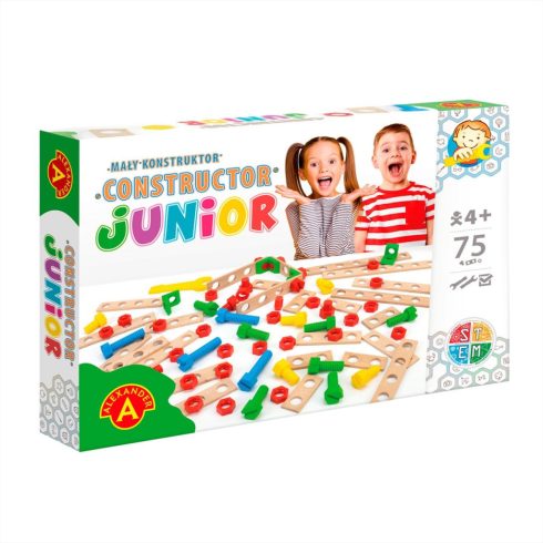 Alexander Toys Contructor Junior - Csináld magad Construction szett - 75 elemes építőjáték