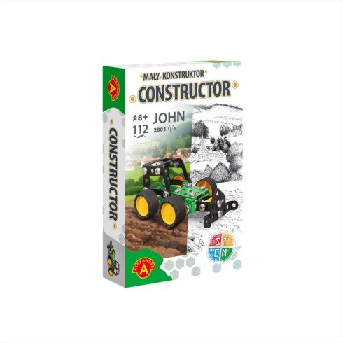 Alexander Toys Constructor - John hókotró traktor építőjáték