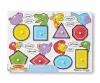 Melissa & Doug Fa készségfejlesztő játék, Puzzle fogantyúval, alakzatok