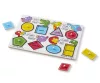 Melissa & Doug Fa készségfejlesztő játék, Puzzle fogantyúval, alakzatok
