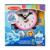Melissa & Doug fa készségfejlesztő játék, Azúrkék nyomok és te - mágneses óra