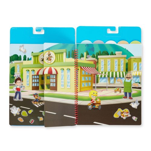 Melissa & Doug kreatív játék, újrahasználható matrica füzet, Mancs Őrjárat - Kaland-öböl