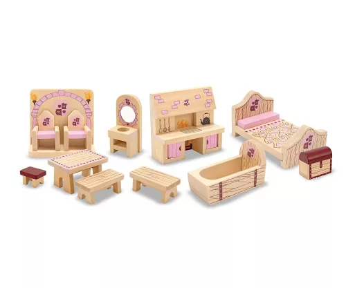 Melissa & Doug Fa bútorkészlet kastélyhoz