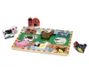 Melissa & Doug Készségfejlesztő játék, Könnyen megfogható puzzle, farm