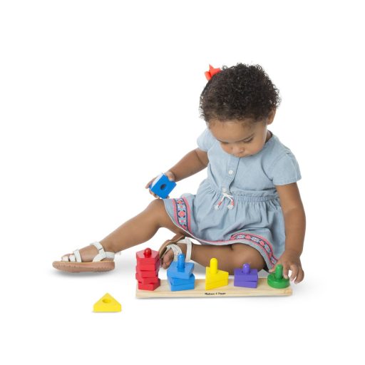 Melissa & Doug készség fejlesztő, Formarendező toronyépítő