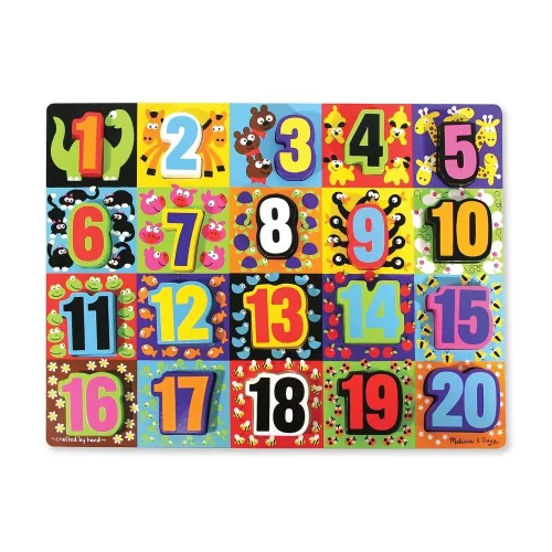 Melissa & Doug Fa készségfejlesztő játék, Óriás puzzle, számok