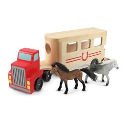 Melissa & Doug - Fa jármű, Lószállító