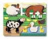 Melissa & Doug Készségfejlesztő játék, Tapintós puzzle, farm