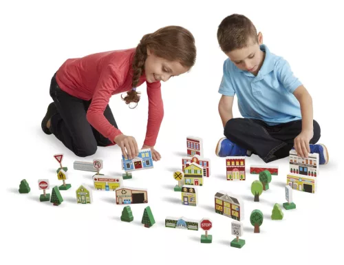 Melissa & Doug Fajáték, Városépítő készlet