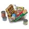 Melissa & Doug Szerepjáték kellékek, Bevásárlókosár élelmiszerekkel
