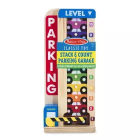   Melissa & Doug Fa készségfejlesztő játék, Színes-számos autós parkolótorony