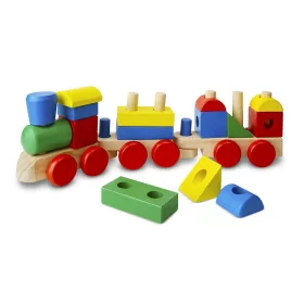   Melissa & Doug Fa készségfejlesztő játék, Építs vonatot