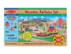 Melissa & Doug Fa vonatok és sínek, Vonat és sínek és kiegészítők, 132 db-os szett