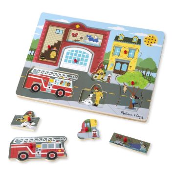 Melissa & Doug Hangos puzzle, Tűzoltóállomás