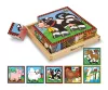 Melissa & Doug Fa készségfejlesztő játék, Kockakirakó, háziállatok