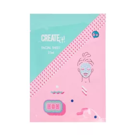   Canenco Create It! Hidratáló arcmaszk, zöld-rózsaszín csillagok