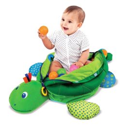   Melissa & Doug Bébi és tipegő játékok, Teknős tutaj labdákkal