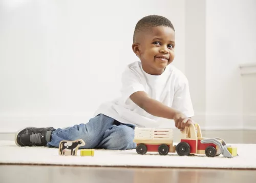 Melissa & Doug Fa jármű, Traktor kiegésztőkkel