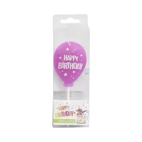   Trendhaus "Happy Birthday" szülinapi lufi gyertya, 1 szál, 6 színben