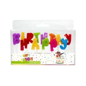   Trendhaus "Happy Birthday" csillogó betűk szülinapi gyertya szett