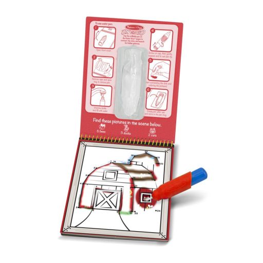 Melissa & Doug Kreatív játék, Rajzolás vízzel, kösd össze a számokat-farm