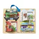 Melissa & Doug Fa készségfejlesztő játék, Lakatok és zárak