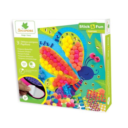 Sycomore - Stick'n Fun - Pompom pillangó készítő