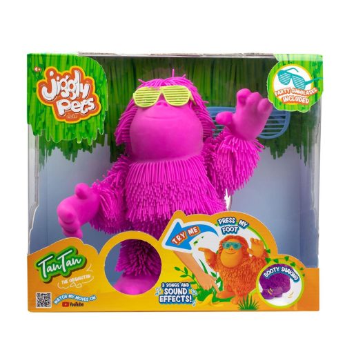 JIggly Pets Riszáló Állatok, Tantan az orangután, pink