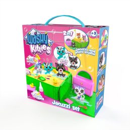   Washy Friends Color Reveal Pancsoló cicusok jacuzzival és 5 kiegészítővel, 2 figurával