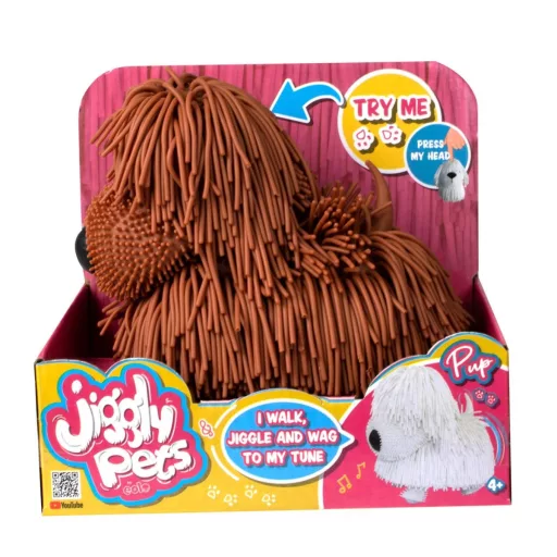 JIggly Pets Riszáló Állatok, kutya, barna