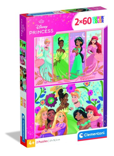 Puzzle, Disney hercegnõk, 2x60 db, 19x29 cm dob.