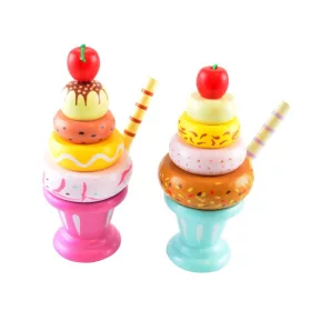 Fagyi kehely építőjáték fából -  2 féle változatban