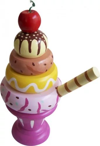 Fagyi kehely építőjáték fából -  2 féle változatban