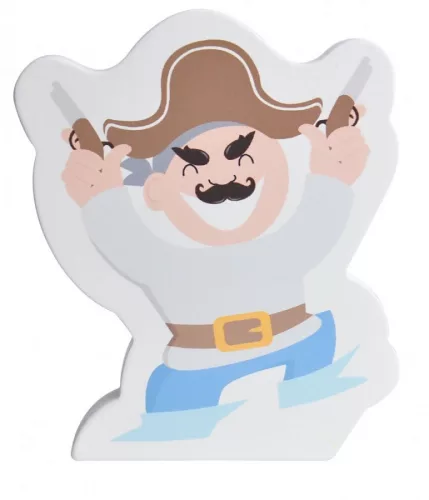 Fa kalózhajó 11 figurával