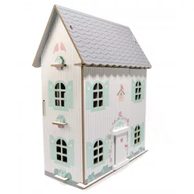 Fa Babaház Bútorral 3 Szintes - Pasztell Színben